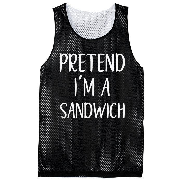 Pretend IM A Sandwich Costume Halloween Funny Quick Lazy Mesh Reversible Basketball Jersey Tank