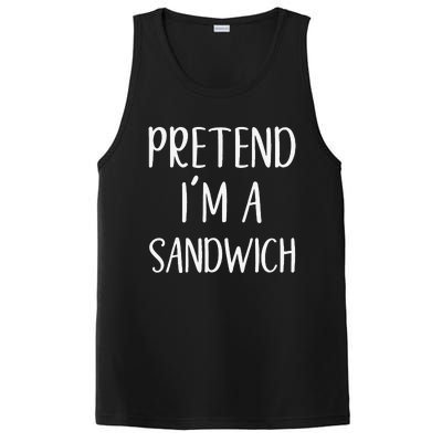 Pretend IM A Sandwich Costume Halloween Funny Quick Lazy PosiCharge Competitor Tank