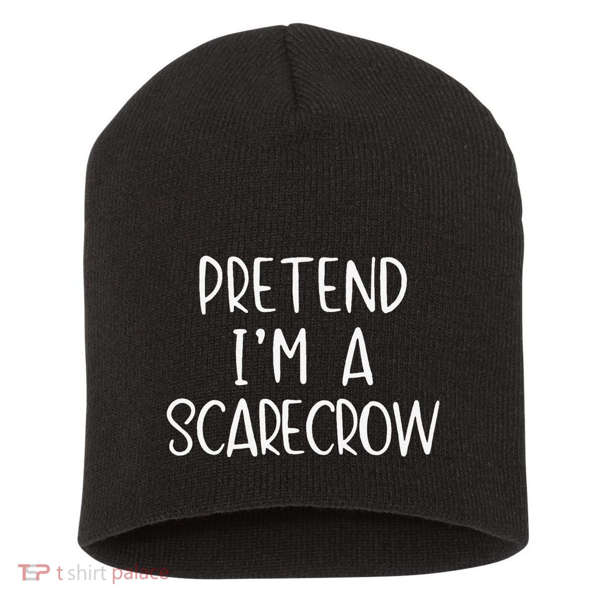Pretend IM A Scarecrow Costume Halloween Lazy Quick Funny Short Acrylic Beanie