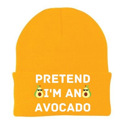 Pretend Im An Avocado Costume Halloween Vegan Gift Knit Cap Winter Beanie