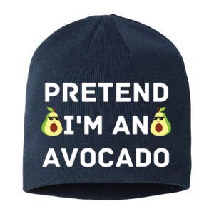 Pretend Im An Avocado Costume Halloween Vegan Gift Sustainable Beanie