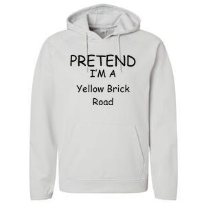 Pretend IM A Yellow Brick Road Wizard Costume New Years Performance Fleece Hoodie