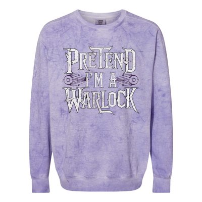 Pretend IM A Warlock Colorblast Crewneck Sweatshirt