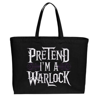 Pretend IM A Warlock Cotton Canvas Jumbo Tote