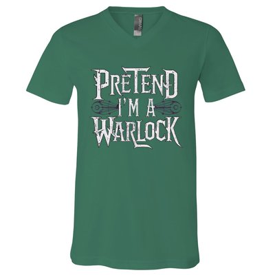 Pretend IM A Warlock V-Neck T-Shirt