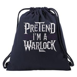 Pretend IM A Warlock Drawstring Bag