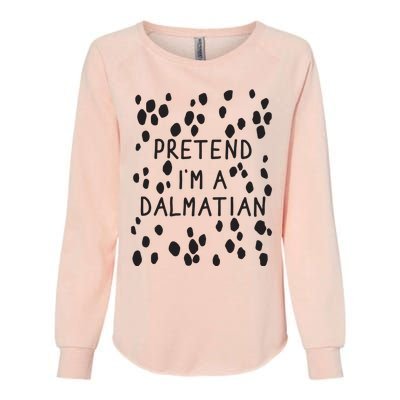 Pretend I'm A Dalmatian Shirt Funny Lazy Halloween Costume Womens California Wash Sweatshirt