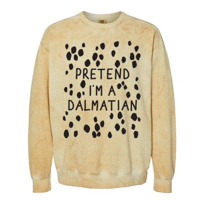 Pretend I'm A Dalmatian Shirt Funny Lazy Halloween Costume Colorblast Crewneck Sweatshirt