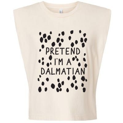 Pretend I'm A Dalmatian Shirt Funny Lazy Halloween Costume Garment-Dyed Women's Muscle Tee