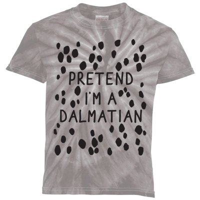 Pretend I'm A Dalmatian Shirt Funny Lazy Halloween Costume Kids Tie-Dye T-Shirt