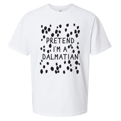 Pretend I'm A Dalmatian Shirt Funny Lazy Halloween Costume Sueded Cloud Jersey T-Shirt