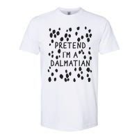 Pretend I'm A Dalmatian Shirt Funny Lazy Halloween Costume Softstyle CVC T-Shirt