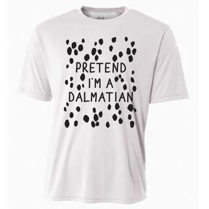 Pretend I'm A Dalmatian Shirt Funny Lazy Halloween Costume Cooling Performance Crew T-Shirt