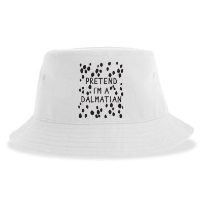 Pretend I'm A Dalmatian Shirt Funny Lazy Halloween Costume Sustainable Bucket Hat