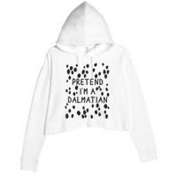 Pretend I'm A Dalmatian Shirt Funny Lazy Halloween Costume Crop Fleece Hoodie