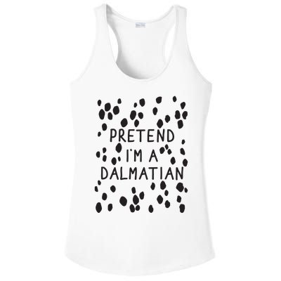 Pretend I'm A Dalmatian Shirt Funny Lazy Halloween Costume Ladies PosiCharge Competitor Racerback Tank