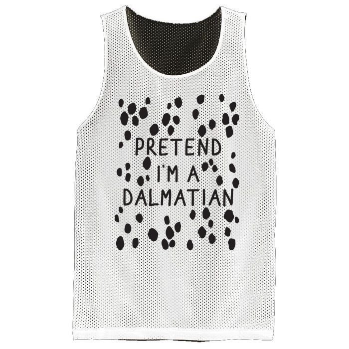 Pretend I'm A Dalmatian Shirt Funny Lazy Halloween Costume Mesh Reversible Basketball Jersey Tank