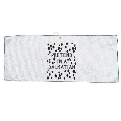 Pretend I'm A Dalmatian Shirt Funny Lazy Halloween Costume Large Microfiber Waffle Golf Towel