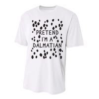 Pretend I'm A Dalmatian Shirt Funny Lazy Halloween Costume Performance Sprint T-Shirt