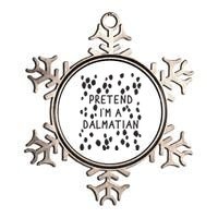 Pretend I'm A Dalmatian Shirt Funny Lazy Halloween Costume Metallic Star Ornament