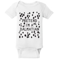 Pretend I'm A Dalmatian Shirt Funny Lazy Halloween Costume Baby Bodysuit