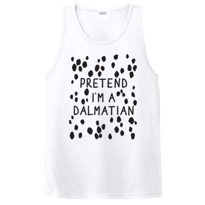 Pretend I'm A Dalmatian Shirt Funny Lazy Halloween Costume PosiCharge Competitor Tank