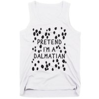 Pretend I'm A Dalmatian Shirt Funny Lazy Halloween Costume Tank Top