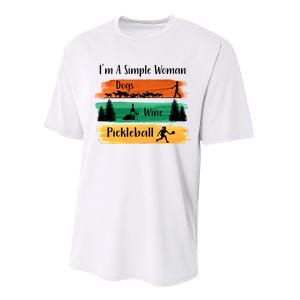 Pickleball I'm A Simple Woman Performance Sprint T-Shirt