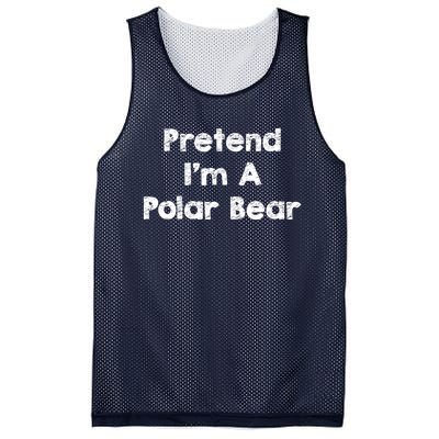 Pretend IM A Polar Bear Costume Funny Halloween Outfit Mesh Reversible Basketball Jersey Tank