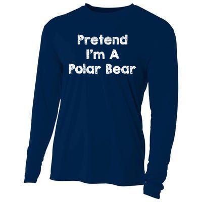 Pretend IM A Polar Bear Costume Funny Halloween Outfit Cooling Performance Long Sleeve Crew