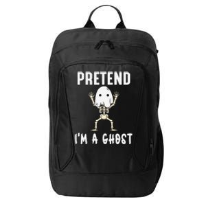 Pretend I'm a Ghost Funny Lazy Halloween Costume Party City Backpack