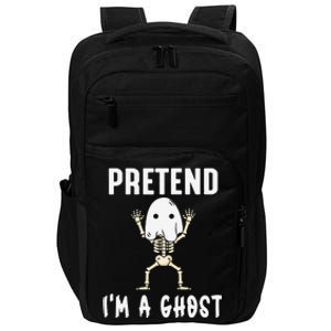 Pretend I'm a Ghost Funny Lazy Halloween Costume Party Impact Tech Backpack