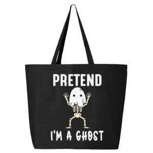 Pretend I'm a Ghost Funny Lazy Halloween Costume Party 25L Jumbo Tote