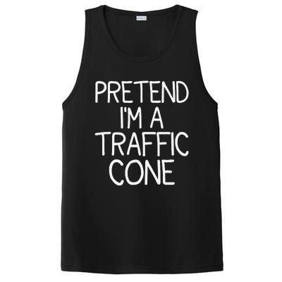 Pretend IM A Traffic Cone Funny Halloween Costume PosiCharge Competitor Tank