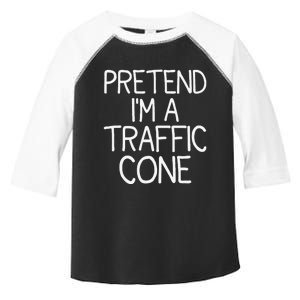 Pretend IM A Traffic Cone Funny Halloween Costume Toddler Fine Jersey T-Shirt