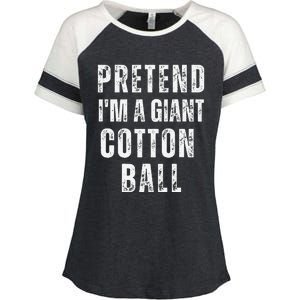 Pretend IM A Giant Cotton Ball Matching Costume Halloween Enza Ladies Jersey Colorblock Tee