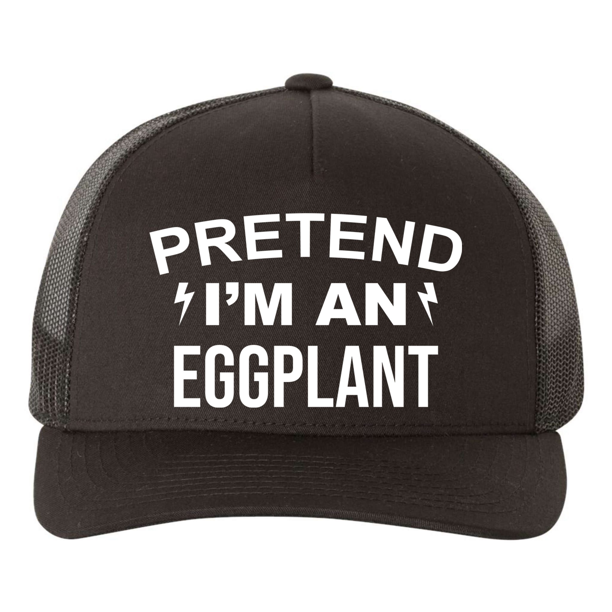 Pretend I'm An Eggplant Lazy Halloween Costume Yupoong Adult 5-Panel Trucker Hat