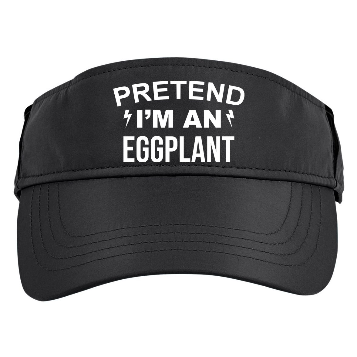 Pretend I'm An Eggplant Lazy Halloween Costume Adult Drive Performance Visor