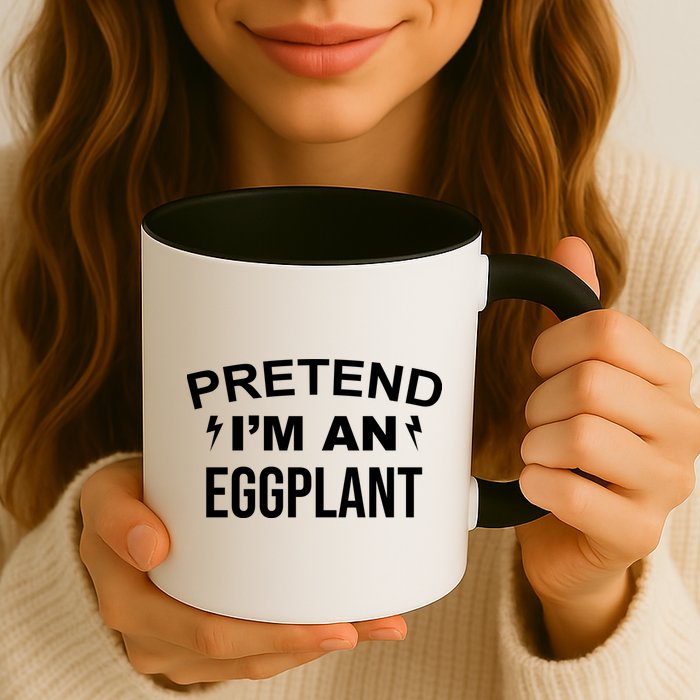 Pretend I'm An Eggplant Lazy Halloween Costume Mug