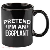 Pretend I'm An Eggplant Lazy Halloween Costume 11oz C Handle Ceramic Mug