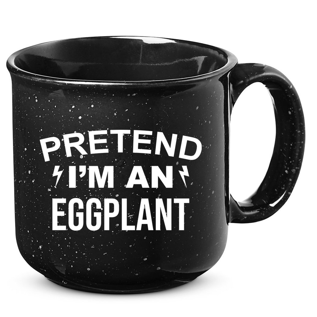 Pretend I'm An Eggplant Lazy Halloween Costume 15oz Campfire Ceramic Mug