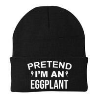 Pretend I'm An Eggplant Lazy Halloween Costume Beanie