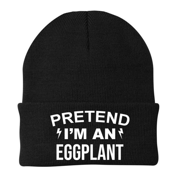 Pretend I'm An Eggplant Lazy Halloween Costume Beanie