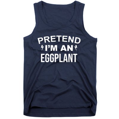 Pretend I'm An Eggplant Lazy Halloween Costume Tank Top