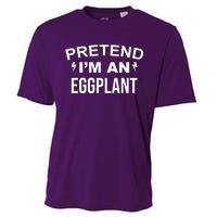 Pretend I'm An Eggplant Lazy Halloween Costume Cooling Performance Crew T-Shirt