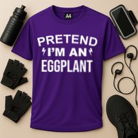 Pretend I'm An Eggplant Lazy Halloween Costume Performance Shirt