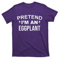 Pretend I'm An Eggplant Lazy Halloween Costume T-Shirt