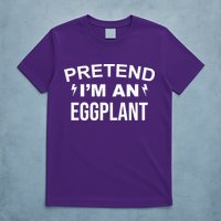Pretend I'm An Eggplant Lazy Halloween Costume T-Shirt