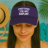 Pretend I'm An Eggplant Lazy Halloween Costume Visor