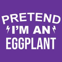 Pretend I'm An Eggplant Lazy Halloween Costume Women's V-Neck T-Shirt